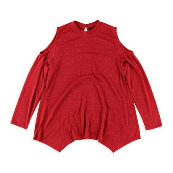 Style & Co. Womens Sparkle Pullover Blouse, Red, Medium