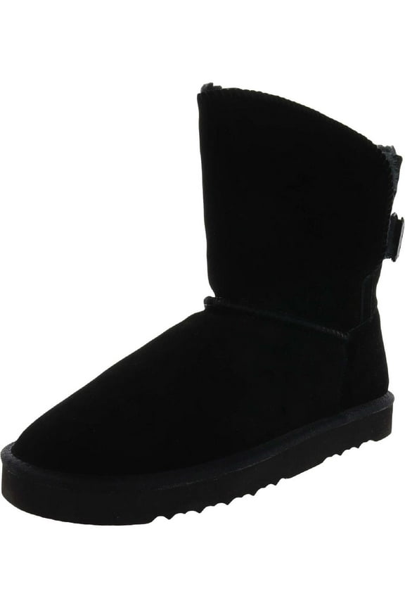 Womens Teenyy Suede Pull On Ankle Boots Black 11 Medium (B,M)