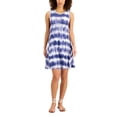 thumbnail image 1 of Style & Co Womens Tie Dyed Flip Flop Dress Blue Socket XS, 1 of 1