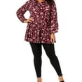thumbnail image 1 of Style & Co. Womens Tiered Button Down Blouse, Purple, Plus Size, 0X, 1 of 2