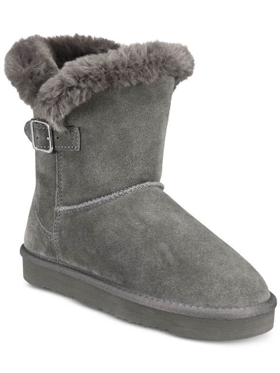 Womens Tiny 2 Suede Faux Fur Lined Winter Boots Gray 5 Medium (B,M)