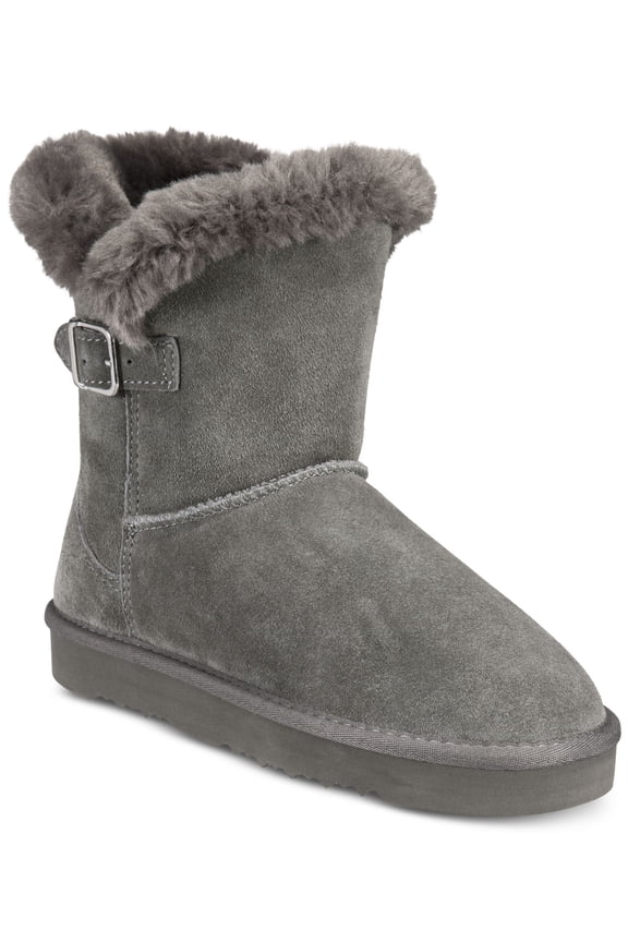 Womens Tiny 2 Suede Faux Fur Lined Winter Boots Gray 5 Medium (B,M)
