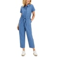 thumbnail image 1 of Style & Co Womens Utility Jumpsuit Studio Denim 12, 1 of 1