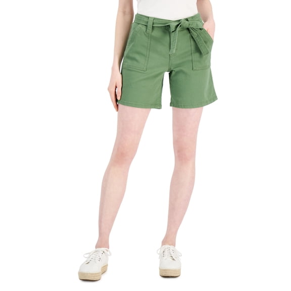 Style & Co Womens Utility Shorts Vine Green 8