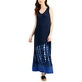 thumbnail image 1 of Style & Co Womens Tie Dyed Sleeveless Maxi Dress Ma Blue Socket S, 1 of 1