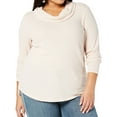 thumbnail image 1 of Style & Co. Womens Waffle Knit Pullover Blouse, Pink, Plus Size, 3X, 1 of 2