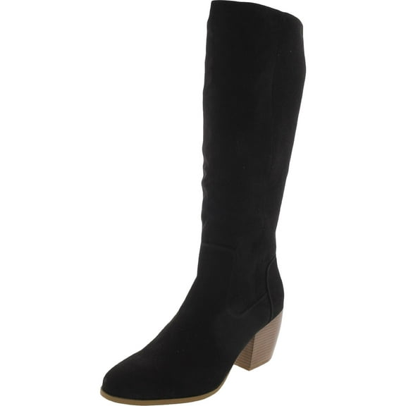 Style & Co. Womens Warrda  Faux Suede Zip Up Mid-Calf Boots