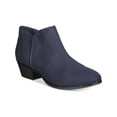 thumbnail image 1 of Style & Co. Womens Wileyy Faux Suede Padded Insole Booties Navy 9 Wide (C,D,W), 1 of 4