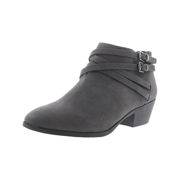 Style & Co. Womens Willow Microfiber Block Heel Ankle Boots