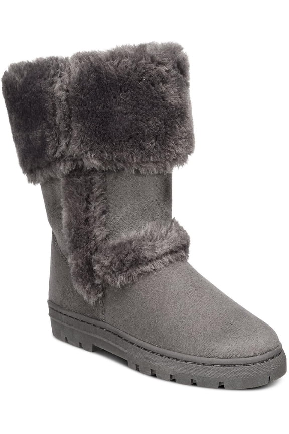 Womens Witty Faux Suede Cold Weather Winter & Snow Boots