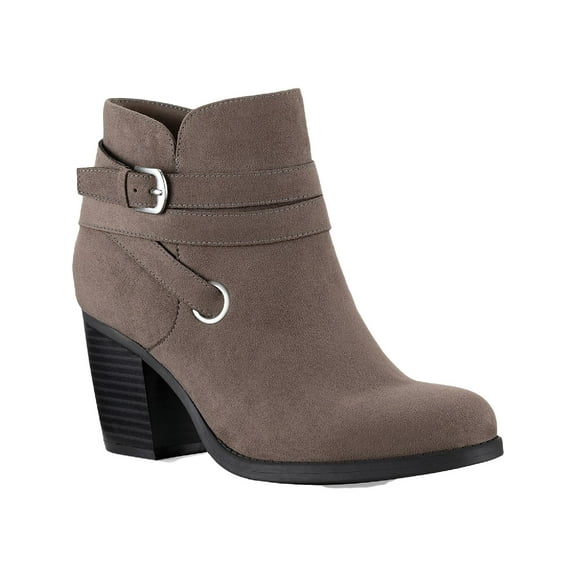 Style & Co. Womens Zolaa Faux Suede Block Heel Ankle Boots