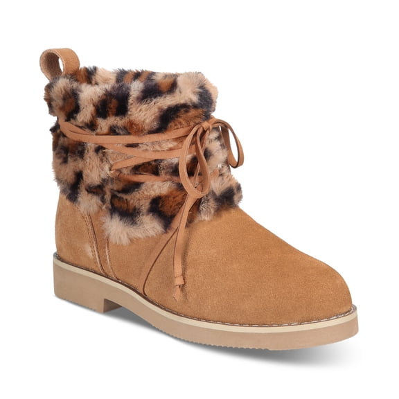 Style Co Zijune Cold-Weather Ankle Boot Brown Leopard 10M