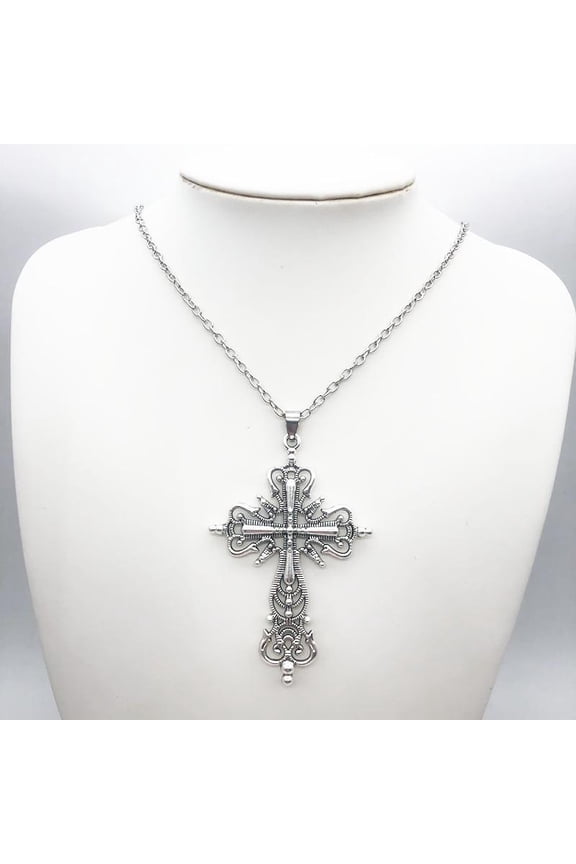 Style Cross Pendant Necklace Rock Punk Goth Fashion Necklaces For Women Men Jewellery Design Mystical Gifts