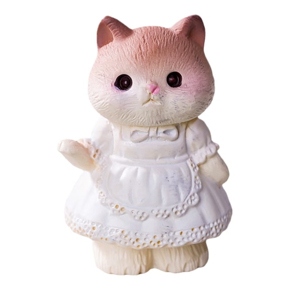 Style Cute Animal Decor Set Resin Small Figurines For Home Desk Shelf And Tabletop Accent Pieces (E)