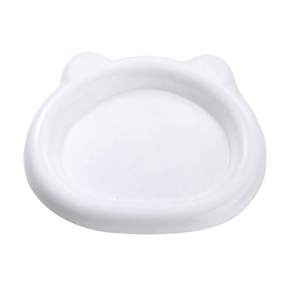 Style Cute Bear Pet Plate, Durable Plastic Food Dish, Feeding Tray for Canned Food & Freeze-Dried Snacks, Universal for Cat and Dog