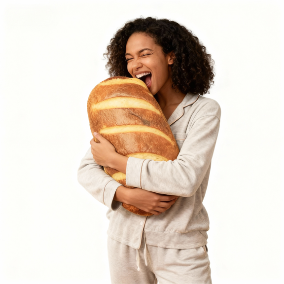 Comfy Bread Themed Throw Pillow Cover for Home Soft with Hidden Zipper Lightweight and for Living Room Bedroom Sofa