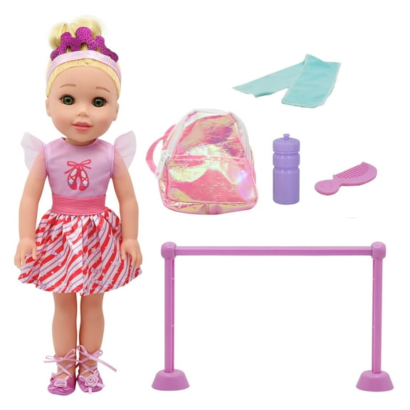 Style Dreamers: Ballet Set - Pink 14" Doll - Blonde Hair Hard Body Doll, 5pc Ballet Gear Accessories, Tutu Oufit w/  Headband & Slippers, Kids Ages 3+