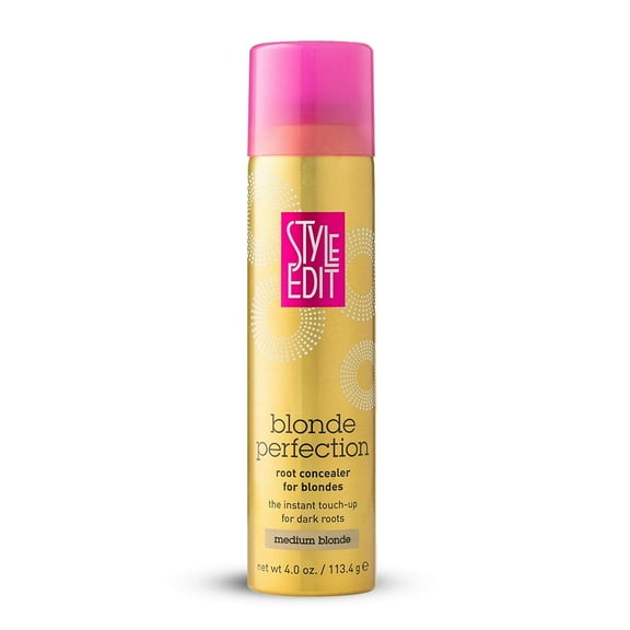 Style Edit Root Touch Up Spray | Temporary Hair Color for Gray Roots and Thinning Hair | Salon-Quality, Transfer-Resistant Hair Concealer | Medium Blonde, 4 oz