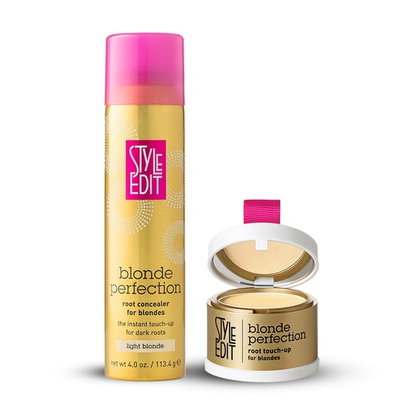 Style Edit Root Concealer Spray + Root Touchup Powder Light Blonde 4.14 oz
