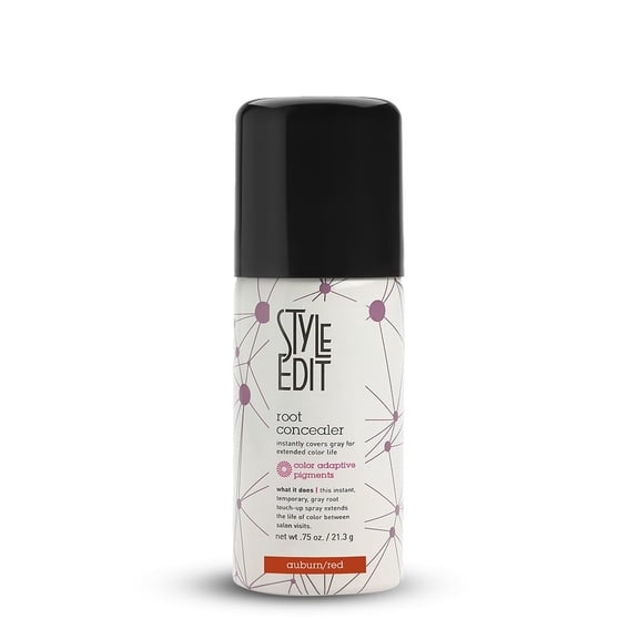 Style Edit Travel Hair Root Spray Cover Up Gray Hair Concealer Temporary Dye 0.75 oz Auburn