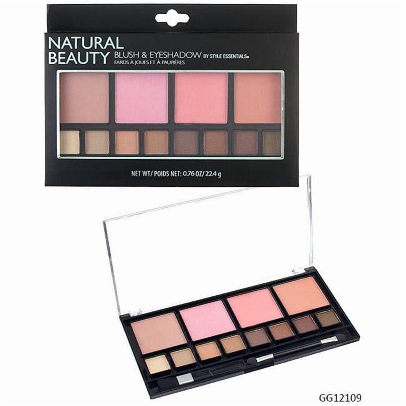 Style Essentials 2329340 Natural Beauty Blush & Eyeshadow Palette - 12 Shades - Case of 48