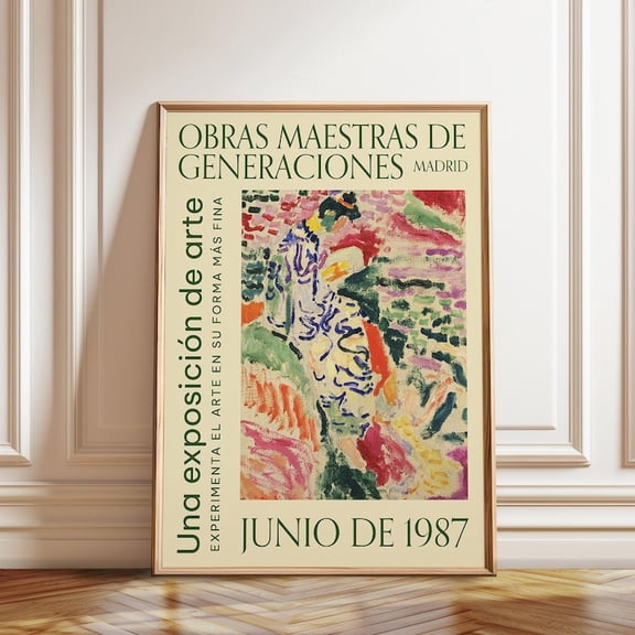 Style Exhibition Wall Art Print Retro, Unframed Paper Poster 8x10in