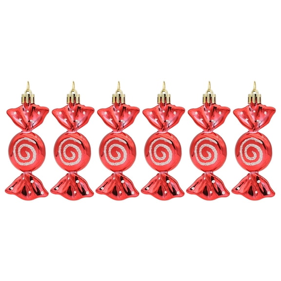 Style Fabulous Christmas Tree Peppermint Ornaments 6/12X Shatterproof Swirl Candy Cane Lollipop Red & White Decorations For Christmas Birthday Wedding Party Hanging D Teal Beads Garland Quartz Stones