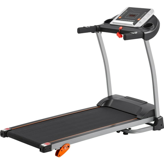 Style Folding Home Treadmill 1.5HP Motorized Treadmill with Equipment Stand and Pulse Sensor, 5-Stage Incline 240 lbs.