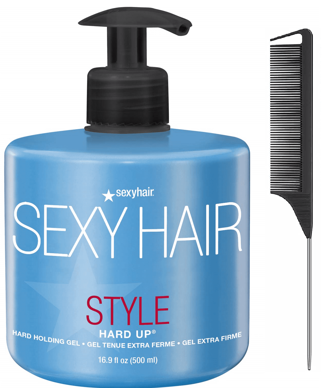 Style Hard Up Hard Holding Gel 16.9 Oz includes Black Steel Comb