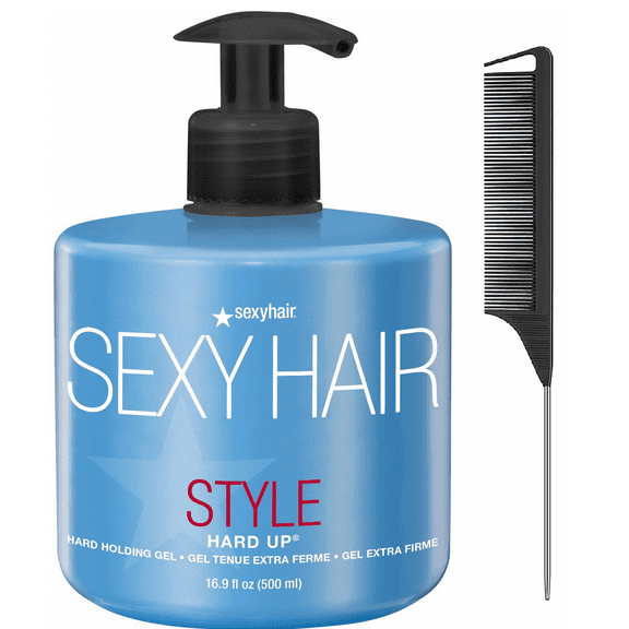 Style Hard Up Hard Holding Gel 16.9 Oz includes Black Steel Comb