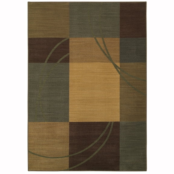 Style Haven Alastair Geometric Brown/Gold Area Rug 9' 9" x 12' 2" - Rectangle