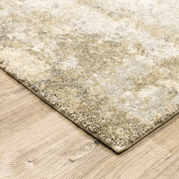 Style Haven Anton Contemporary Abstract Yellow/Gold Area Rug 2'3" X 7'6" 8' Runner Runner, Indoor Entryway, Living Room