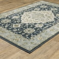 thumbnail image 1 of Style Haven  Bassel Center Medallion Teal Blue/ Ivory Indoor Area Rug 7' 10" x 10', 1 of 5