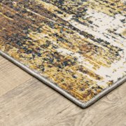 Style Haven Caldon Modern Abstract Area Rug Gold/ Brown 33" X 5 3 x 5 Indoor Entryway Rectangle