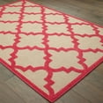 thumbnail image 1 of Style Haven  Cara Mixed Pile Quatrafoil Lattice Indoor/ Outdoor Area Rug Sand/Pink 9'10" x 12'10" Polypropylene Trellis, Geometric 10' x 14' Accent,, 1 of 5