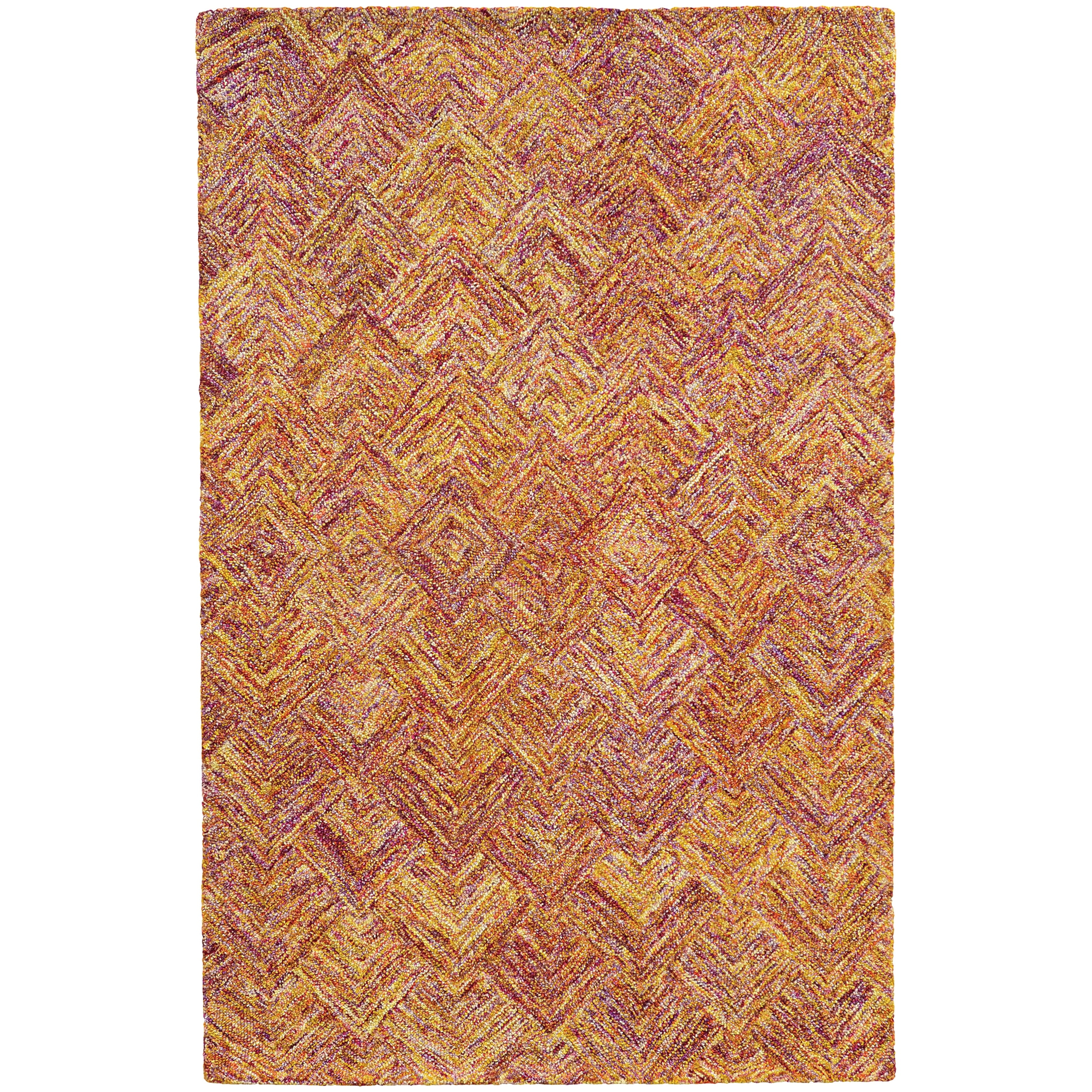 Ivory Geometric Handmade Tufted Wool Area Rug, 10' x 13'