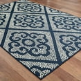 thumbnail image 1 of Style Haven  Marianna Medallion Lattice Navy/Beige Indoor-Outdoor Rug 2'5" x 4'5" 3' x 5' Accent, Outdoor, Indoor Entryway, Bathroom, Patio Rectangle, 1 of 5
