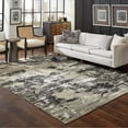 thumbnail image 1 of Style Haven  McHugh Hi-low Textured Abstract Black and Gold Area Rug 5'3" x 7'6" 5' x 8' Bedroom, Dining Room, 1 of 5