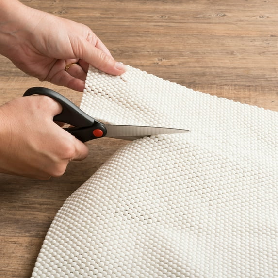 Style Haven Plush Hold White PVC-Coated Knit Polyester Rug Pad - Beige 4'8" x 7'6" Synthetic, Polyester 5' x 8' Entryway, Bedroom, Dining Room