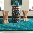 thumbnail image 1 of Style Haven  Swann Indoor Plush Hand-made Shag Area Rug Teal 3'3" x 5'3" 4' x 6' Bathroom,Bedroom Green,Blue, 1 of 5