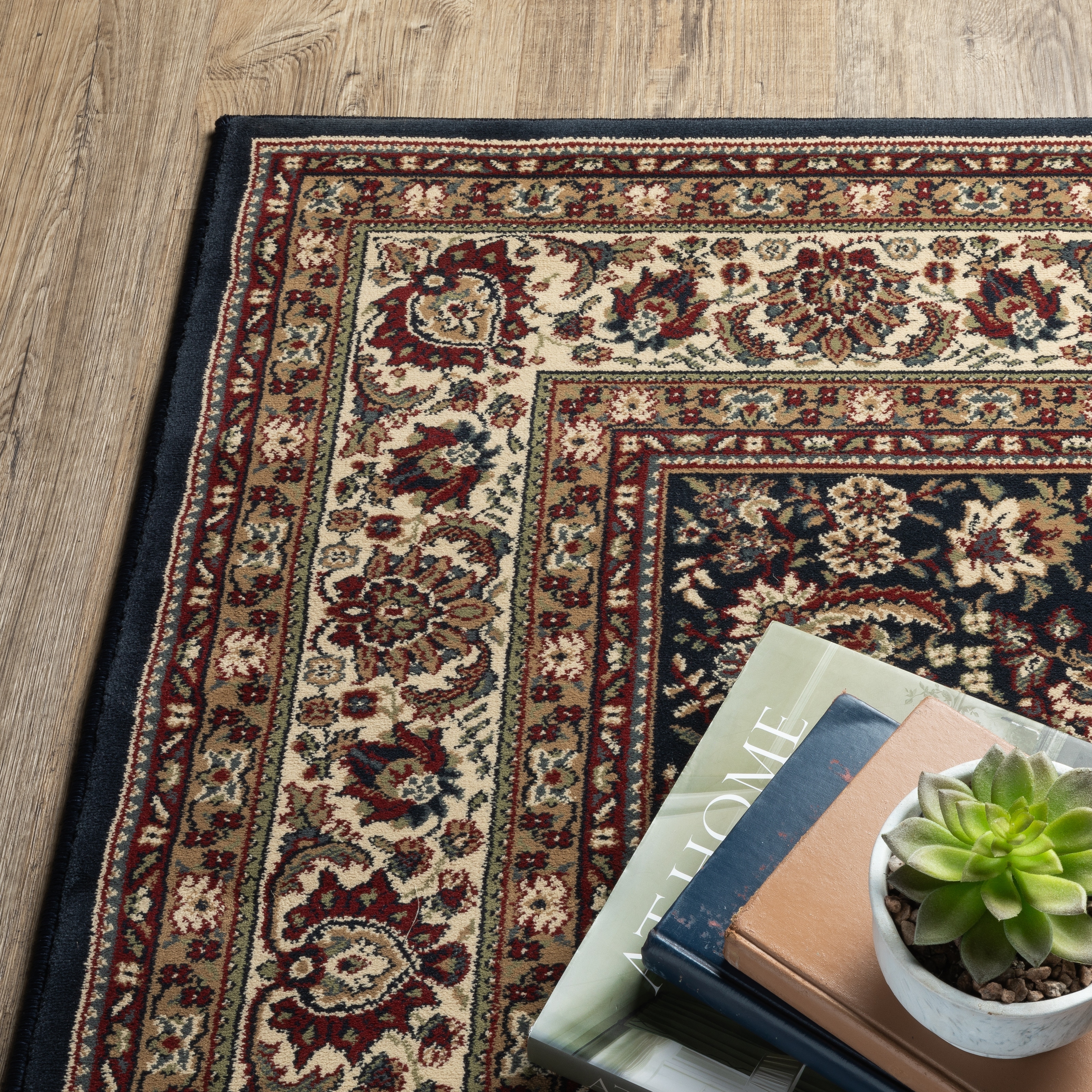 Gracewood Hollow Style Haven Annapolis Traditional Floral Area Rug Blue ...