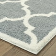thumbnail image 1 of Style Haven  Valentina Scallop Lattice Microfiber Area Rug Grey/Cream 2'3" x 7'6" Runner 8' Runner Indoor,Runner Entryway Ivory Runner,Rectangle, 1 of 5