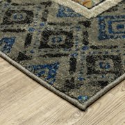 Style Haven Vance Tribal Patchwork Blue/Multicolored Area Rug. 2 3" x 7 6" - Runner