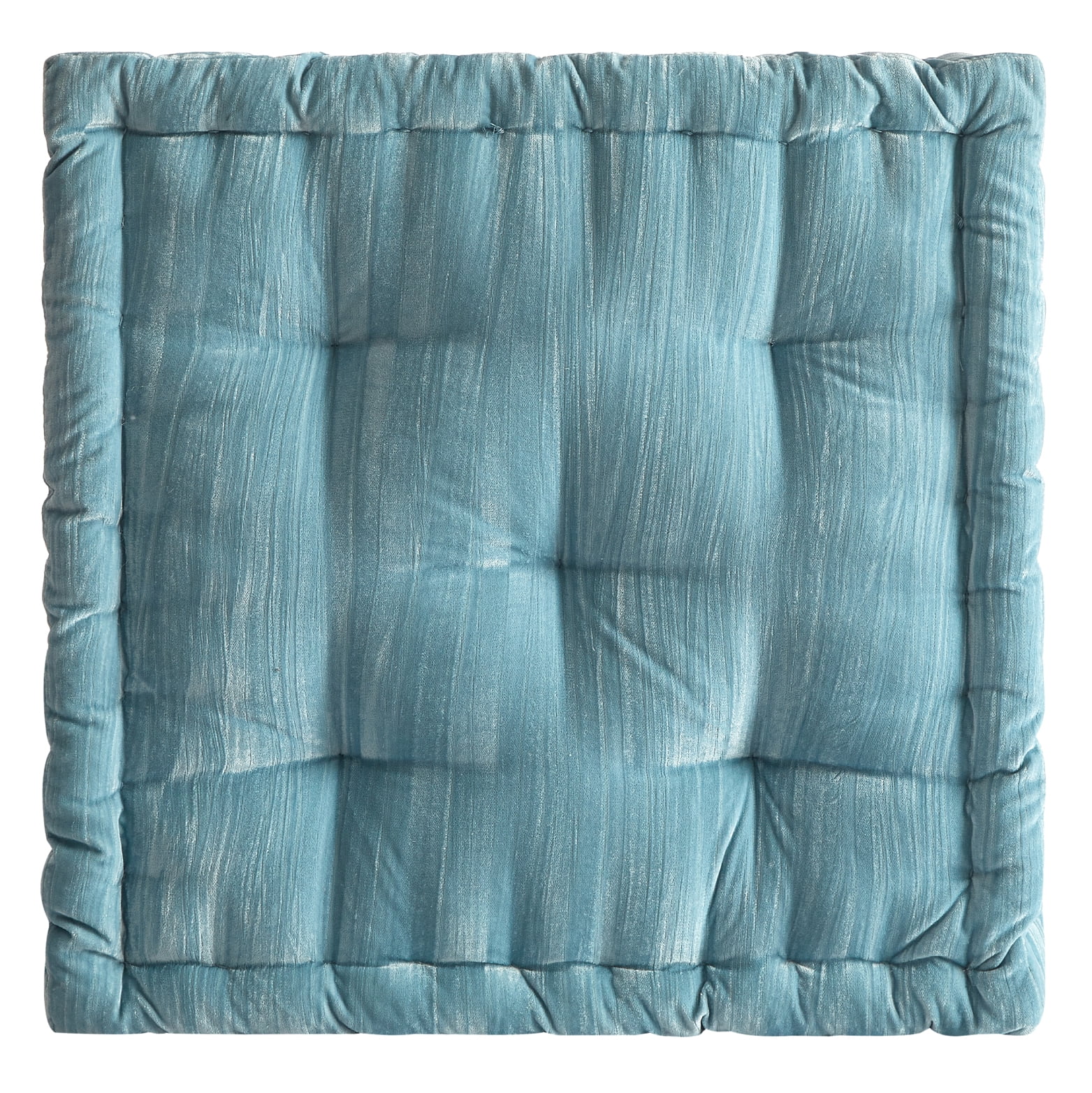 Style House Light Blue Velvet Floor Pillow, 20" x 20"