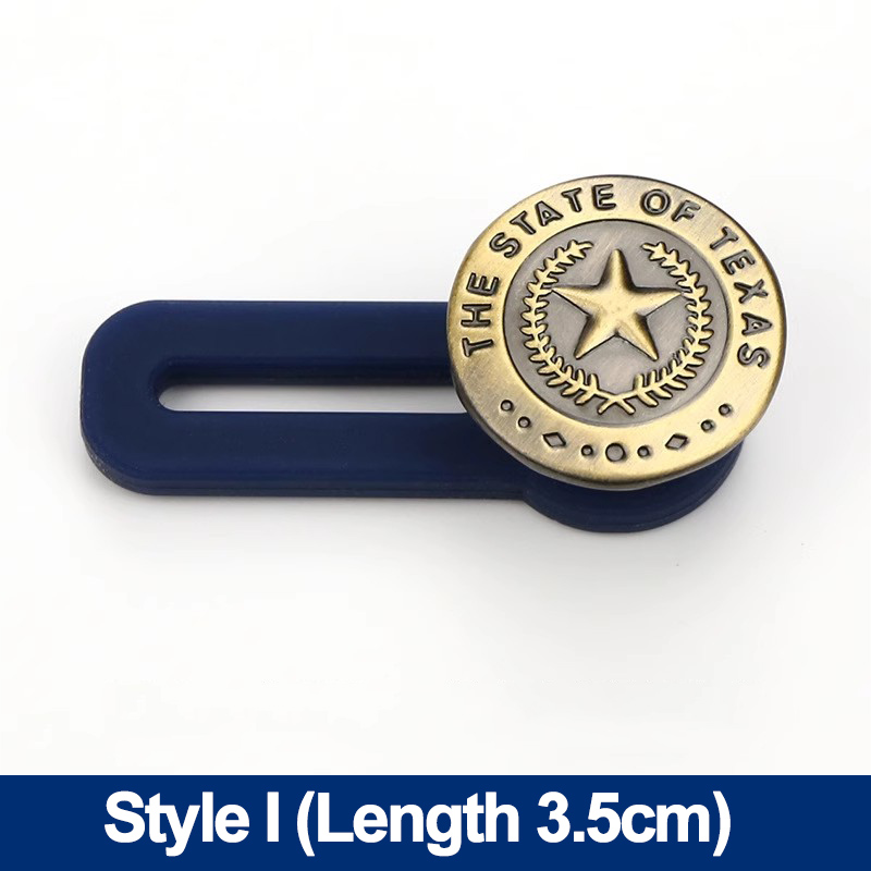 Style I 10 1Pcs Jeans Button Extender Free Sewing Adjustable Pants Waist Metal Buttons Loose