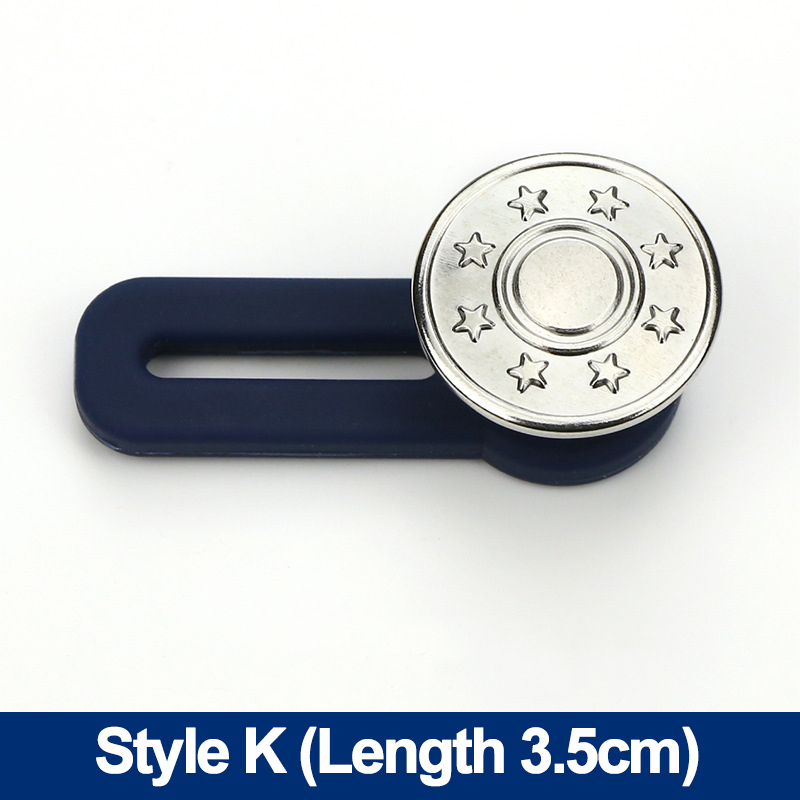 Style K 10 1Pcs Jeans Button Extender Free Sewing Adjustable Pants Waist Metal Buttons Loose
