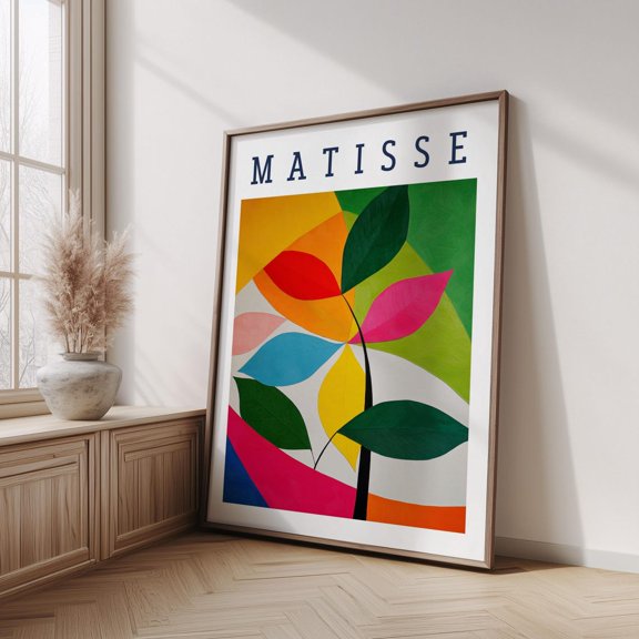 Style Leaf Botanical Colorful Cutout Unframed Paper Print