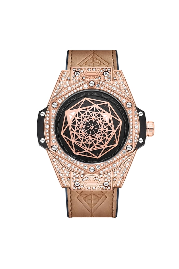 Style Light Luxury Fashion Rhinestone Watch for Daily Wear, Party Versatile - Elegant Timepiece for Him