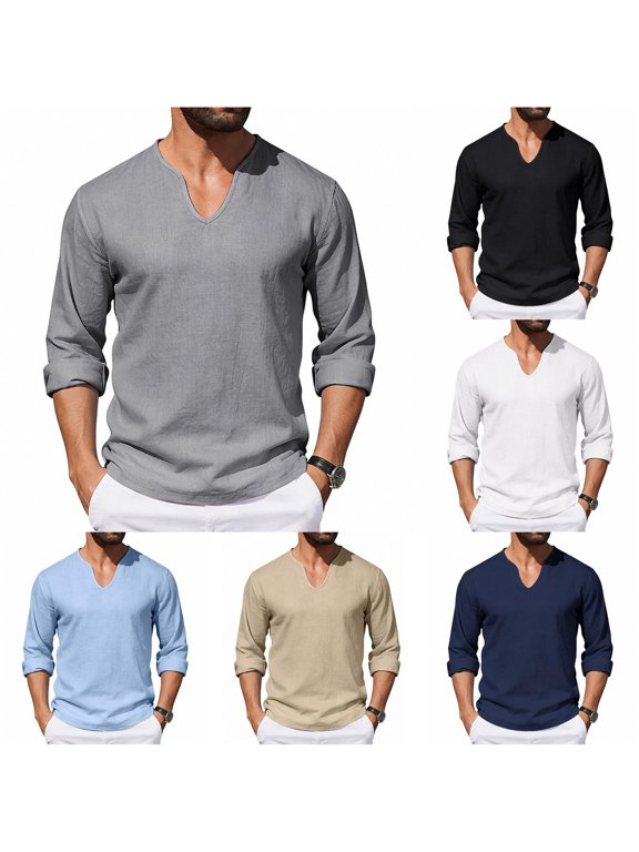 Style Loose Fit Casual Shirt for with Collar Design Long Sleeve Comfortable Top Mens Shirts Big and Tall Unisex T Shirt Mens Graphic T Shirts Men's V Neck T Shirts Mens Big and Tall Tee Shirts Crop