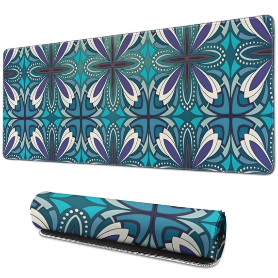 Style Meets Functionality: Performore Mouse Pad with Vibrant Mandala Pattern, Ideal for Gaming, Non-Slip Base, 31.5x11.8 Inch